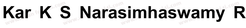 Kar K S Narasimhaswamy Regular字体转换